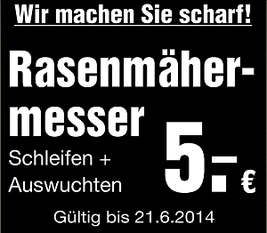 Rasenmäher-Messer schleifen + auiswuchten